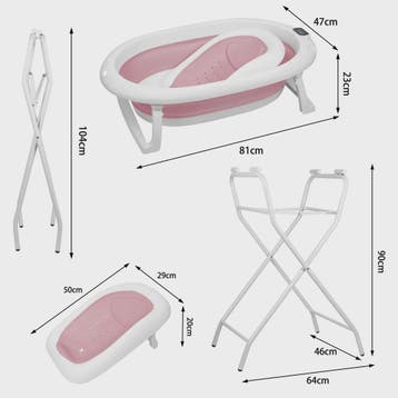 Opvouwbaar Babybadje met Ergonomisch Zitje, Thermometer & On, Verzenden, Nieuw