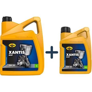 Kroon Oil Aanbieding: Xantis Msp 5W30 6L = 5L + 1L, Verzenden, Nieuw