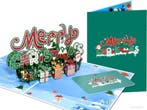 Vrolijke 3D Kerstkaart Merry Christmas pop-up kaart, Verzenden, Nieuw