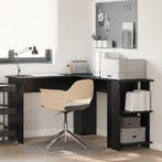 vidaXL Hoekbureau Zwart Eiken 140 x 113,5 x 75 cm Bewerkt, Verzenden, Nieuw