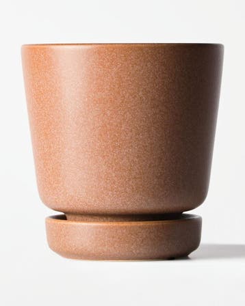 HEMA Bloempot 14.4x14.8cm keramiek terra, Verzenden