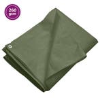 vidaXL Dekzeil 260 g/m² 6x8 m HDPE groen, Verzenden, Nieuw