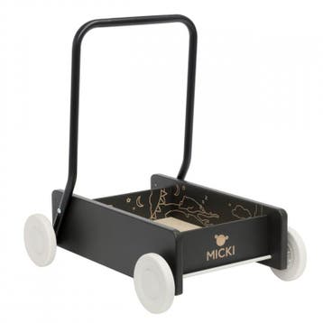 Micki Premium houten loopwagen (zwart) (Poppenhuizen), Ophalen of Verzenden, Nieuw