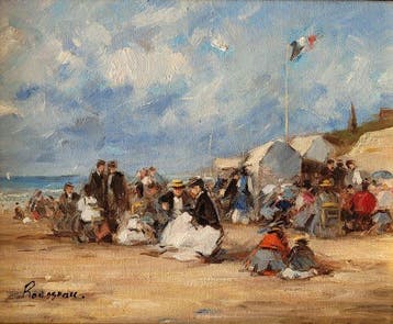 Camille Rousseau (1949) - Élégance sur la plage ~ Collection