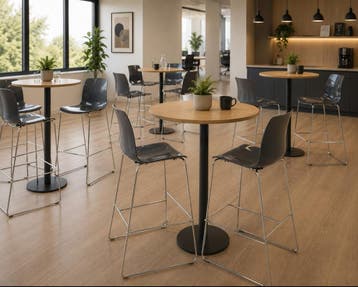 Nowy Styl Fondo Barkruk Antraciet Kuip, Chrome Onderstel, Huis en Inrichting, Ophalen of Verzenden, Gebruikt, Overige kleuren