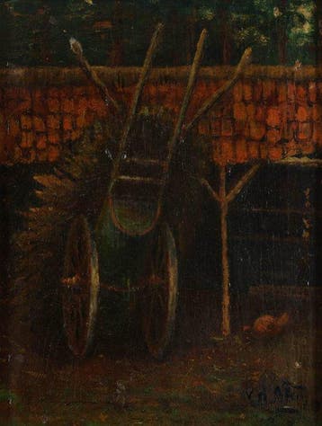 Willem Hendrik van der Nat (1864–1929) - Wagen onder dak, Antiek en Kunst