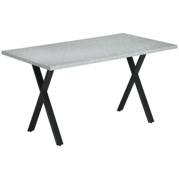 TRUUSK Eettafel voor 6 Personen - Steenlook - Stalen Poten -, Verzenden, Nieuw