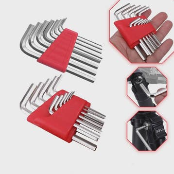 Set Inbussleutels (5, 8 of 11 Delig) - Metrisch, Korte Arm,, Verzenden, Nieuw