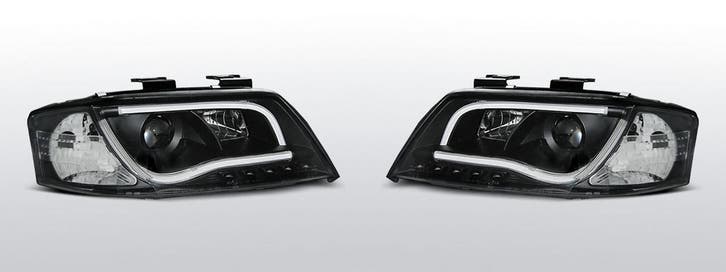 Koplampen Tube Light | Audi A6 C5 1997-1999 | zwart, Auto-onderdelen, Verlichting, Nieuw, Audi, Verzenden