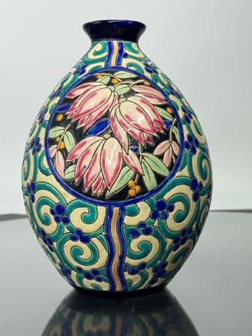 Boch Frères - Charles Catteau - Vaas - D2809 - Aardewerk -, Antiek en Kunst