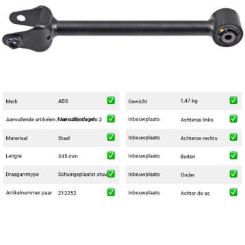 Draagarm Achteras Achter de as Buiten Onder Mazda E E2200 D, Verzenden, Nieuw, Mazda
