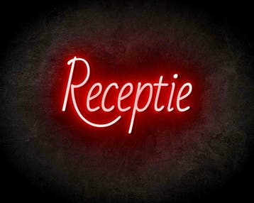 RECEPTIE SIMPEL neon sign - LED neon reclame bord neon le..., Verzenden