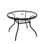 LIVSK Bistrotafel met Parasolgat - Glazen Blad met Golvende, Huis en Inrichting, Tafels | Sidetables, Verzenden, Nieuw