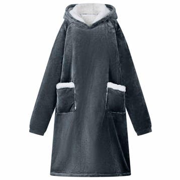 vidaXL Deken hoodie Marineblauw M Fleece en Flanel, Verzenden, Nieuw