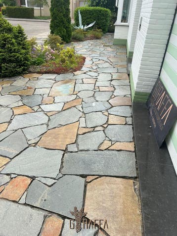 Flagstones Giraffa Mix, Nieuw, Ophalen of Verzenden, Terrastegels, Natuursteen