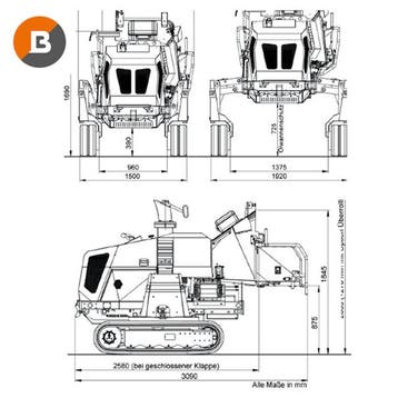 Schliesing 235 MXRH rups snipperaar 25.2 PK - 19cm, Ophalen of Verzenden