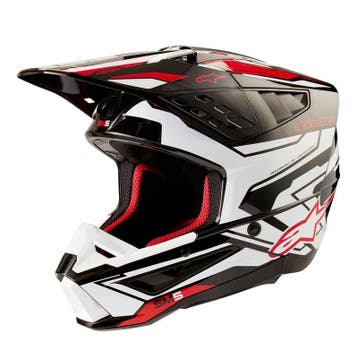 Alpinestars S-M5 Action 2 Helm Ece 22.06 Zwart Wit Felrood, XXL, Nieuw met kaartje, Overige merken, Heren