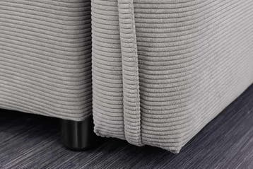 Design slaapbank APARTMENT 215cm grijs corduroy 3-zits bank, Ophalen of Verzenden, Nieuw