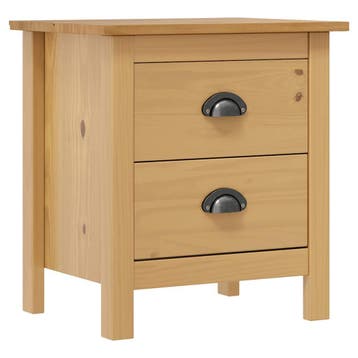 vidaXL Nachtkastje Hill 46x35x49,5 cm massief grenenhout, Verzenden, Nieuw, 45 tot 65 cm, Minder dan 55 cm