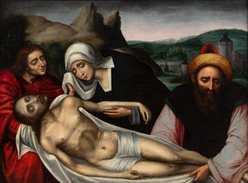 Jan Metsys (1510-1575), Werkplaats van - Grablegung Christi