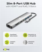 Slimme 8-Poorts USB-C™ Hub met HDMI™ en RJ45 – 5 Gbit/s, Ophalen of Verzenden, Nieuw