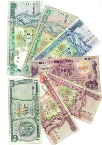 Malta. - 7 banconote - various dates (Zonder minimumprijs), Postzegels en Munten, Bankbiljetten | Europa | Niet-Eurobiljetten