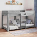 vidaXL Bunk Bed voor Kinderen Grijs Sonoma 90 x 200 cm, Verzenden, Nieuw, Grijs, Hout