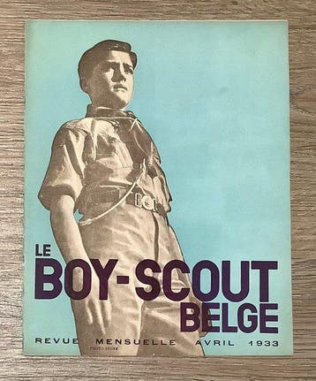 Hergé - Le Boy-scout belge - avril 1933 avec lettre Baden, Nieuw