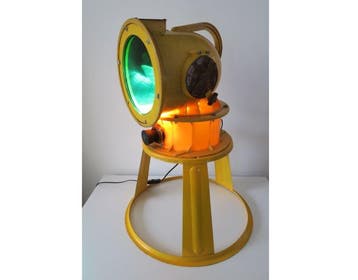Staande lamp - Glas, Staal, Aluminium, Plastic - Een