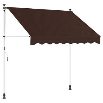 vidaXL Handmatig uitschuifbare luifel Bruin 400 cm, Verzenden, Nieuw