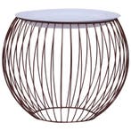 vidaXL Salontafel Ø 51 cm goudkleurig, Huis en Inrichting, Tafels | Salontafels, Verzenden, Nieuw, 50 tot 100 cm, Metaal