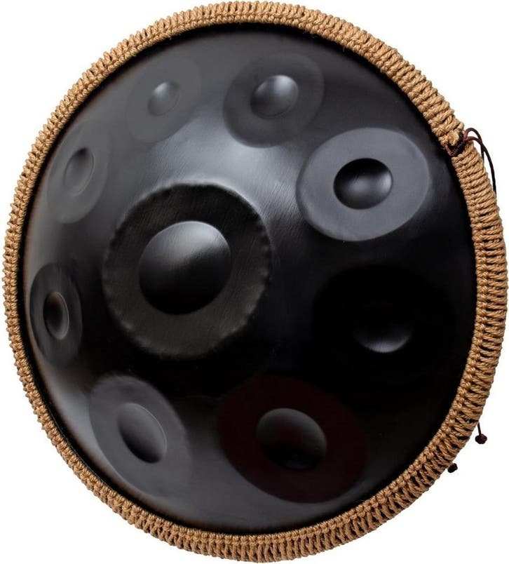 Handpan Zwart 10 Tonen - Gratis verzending en Gravering, Muziek en Instrumenten, Percussie, Melodische percussie, Nieuw, Verzenden
