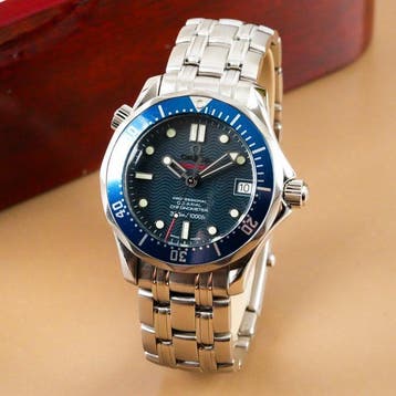 Omega - Seamaster Diver 300m Date Blue Wave Dial - 2222.80 -, Nieuw