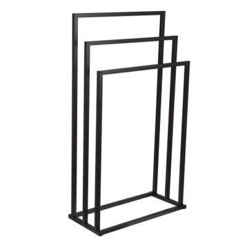 Design Handdoekenrek Zwart | 3 Hangers | Premium | Beste..., Ophalen of Verzenden, Nieuw, Zwart, Handdoekenrek