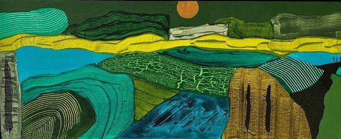 Ronald Boonacker (1955) - Italiaans Landschap, Antiek en Kunst, Kunst | Designobjecten