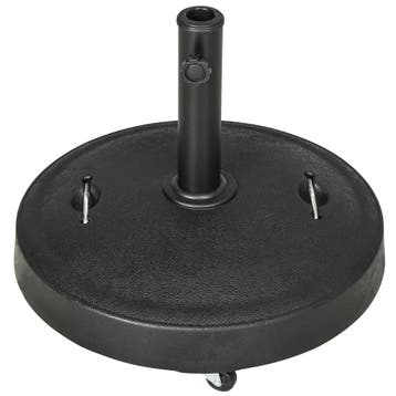Parasolvoet 23,5kg Mobiele Paraplustandaard Met Wielen Voor, Verzenden