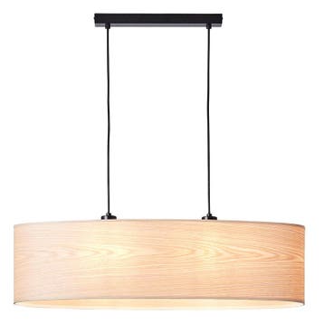 Japandi hanglamp beige, Enna, Ophalen of Verzenden, Nieuw, Hout, Japandi