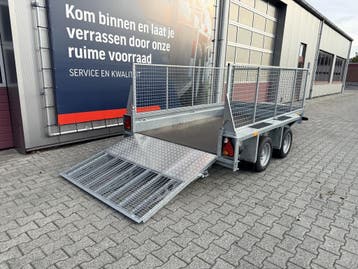 Ifor Williams machinetransporter met klep en loofrekken!, Nieuw