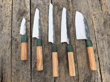 Keukenmes - Ambachtelijke verzamelbare chef-messen set (5)
