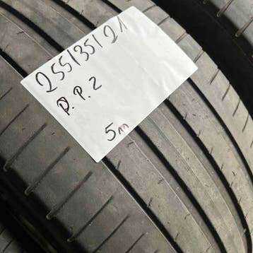 2 x Pirelli PZero 255-35-21 Zomerbanden 5mm, Auto-onderdelen, Gebruikt, 255 mm, Band(en), Personenwagen