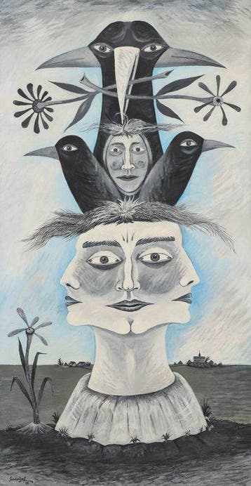 Hans Sunderhauf (1929-2009) - Totem, Antiek en Kunst
