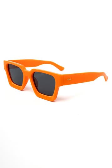 KIMU® Zonnebril Oranje Vierkant Dik Montuur Oranje Montuur Z, Hobby en Vrije tijd, Feestartikelen, Ophalen of Verzenden, Nieuw