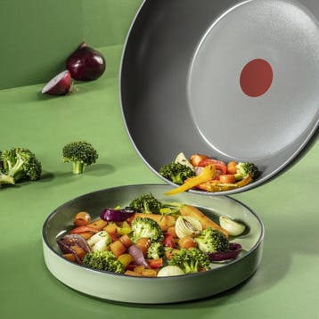 2dekans | Tefal Renew Black ON Keramische Wokpan – Ø 28 cm –, Ophalen of Verzenden, Gebruikt