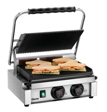 Bartscher Paninigrill MDI 1R | Geribbeld | Grillplaten Gieti, Ophalen of Verzenden, Nieuw in verpakking