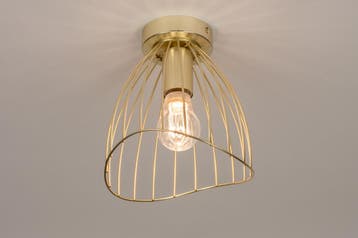 Rietveld Plafondlampen - Goud - Metaal, Verzenden, Nieuw