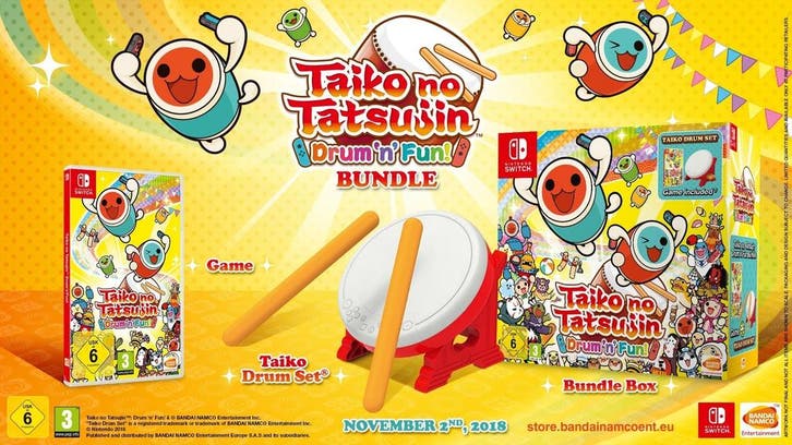 Switch Taiko no Tatsujin Drum n Fun! [Bundle], Spelcomputers en Games, Spelcomputers | Nintendo Switch, Zo goed als nieuw, Verzenden