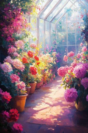 Iconica - The Sunlit Greenhouse - unique 1/1 XXL (150 x 100