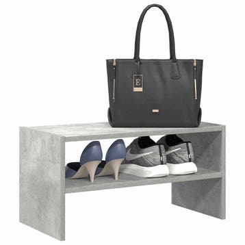 vidaXL Schoenenrek stapelbaar 60x30x30,5 cm betongrijs, Huis en Inrichting, Verzenden, Nieuw