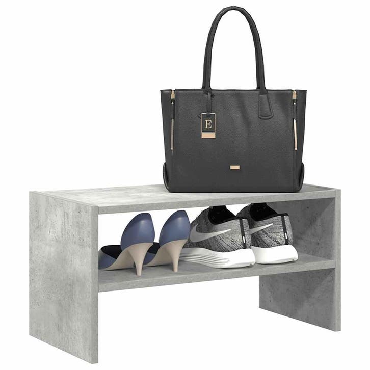 vidaXL Schoenenrek stapelbaar 60x30x30,5 cm betongrijs, Huis en Inrichting, Kasten | Schoenenrekken, Nieuw, Verzenden