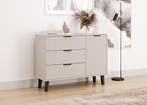 Dressoir scandi creme  110 cm (Dressoirs, Woonkamer), Huis en Inrichting, Kasten | Dressoirs, 100 tot 150 cm, Verzenden, Nieuw